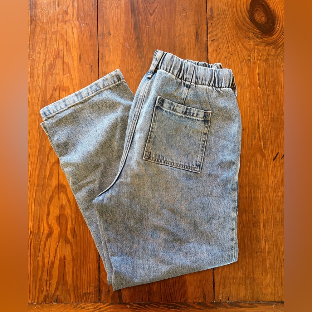 Gap drawstring wide leg denim, size medium - Picture 5 of 7
